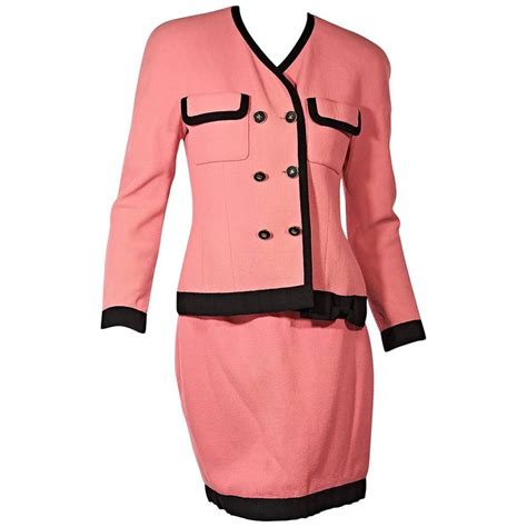 chanel skirt suit pink|vintage Chanel bodysuit.